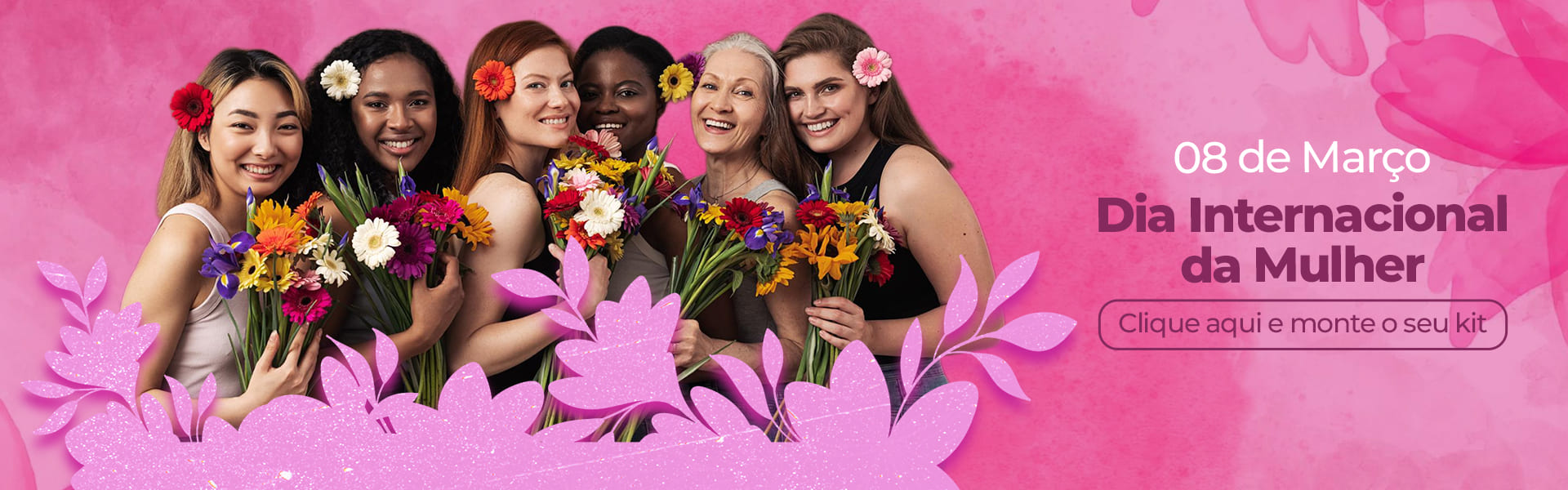 Banner de Dia Internacional da Mulher