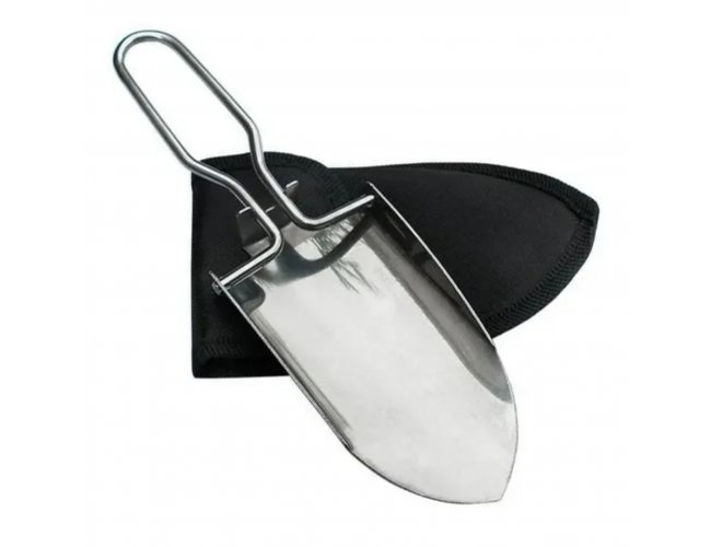 Pá De Mão Dobrável Aço Inox com Capa