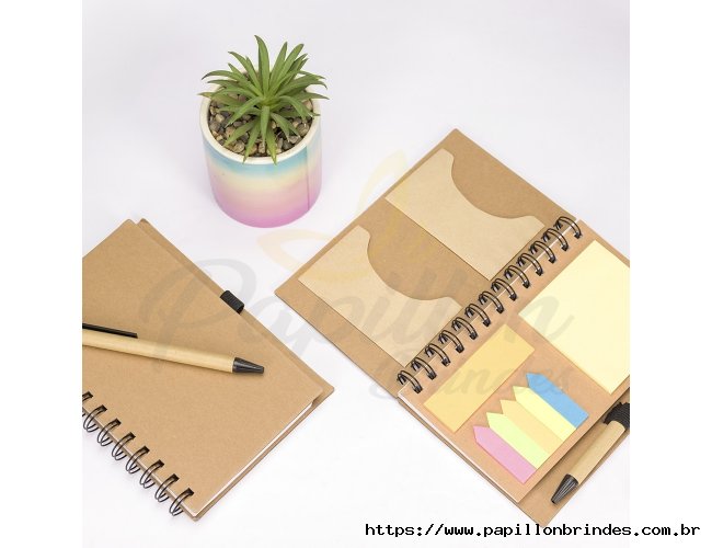 Caderno Ecolgico com Autoadesivos e Caneta