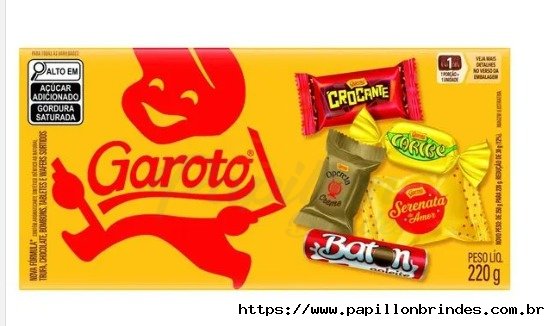 CAIXA DE BOMBOM GAROTO