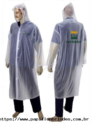 CAPA DE CHUVA PVC LAMINADO TRANSPARENTE PERSONALIZADA