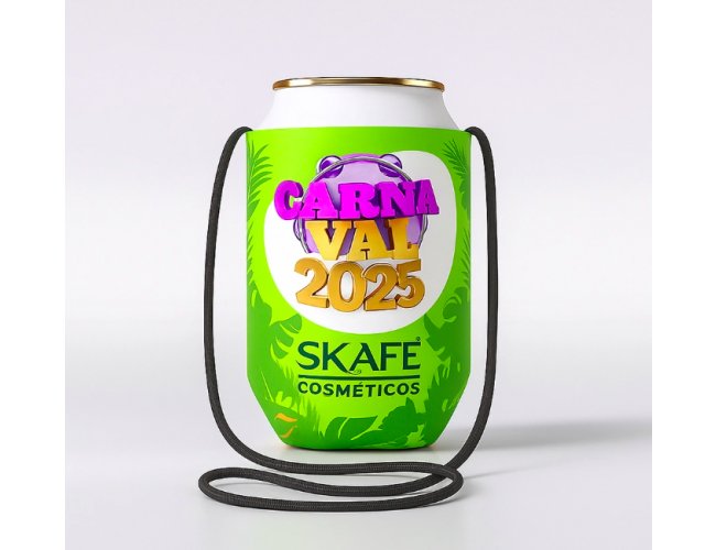 Porta latas com cordão