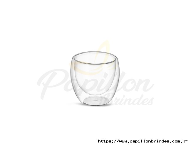Copo Vidro Parede Dupla 160ml