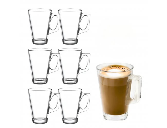 Kit 6 Canecas De Vidro 250ml