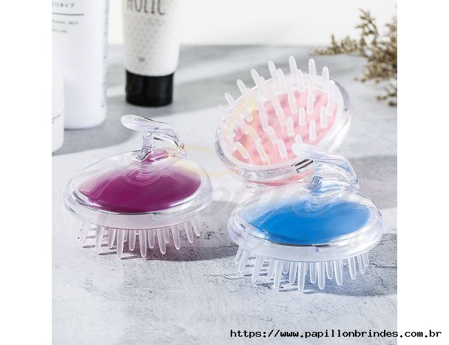 Escova Massageadora Capilar Silicone P/ Banho