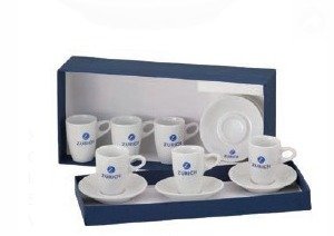 Kit 6 Xicaras com pires