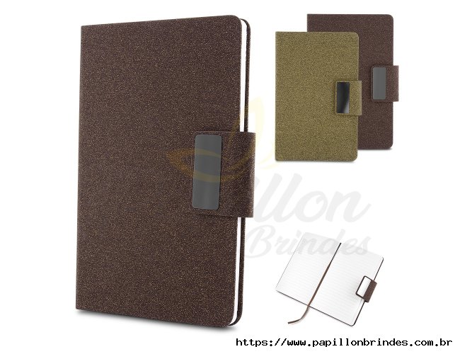 Caderno em PU e fibra de café ou chá