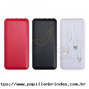 Power Bank 10.000mAh com Lanterna e Multissadas